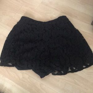 Black Lace Shorts